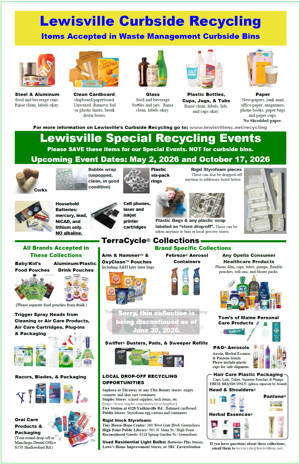 Lewisville Recycling Guidelines
