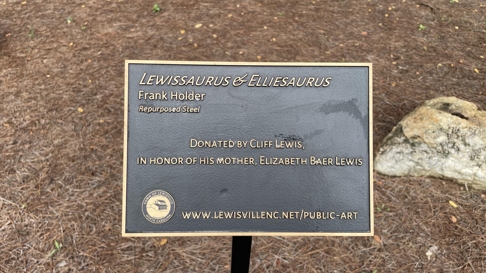 Lewissaurus & Elliesaurus Plaque